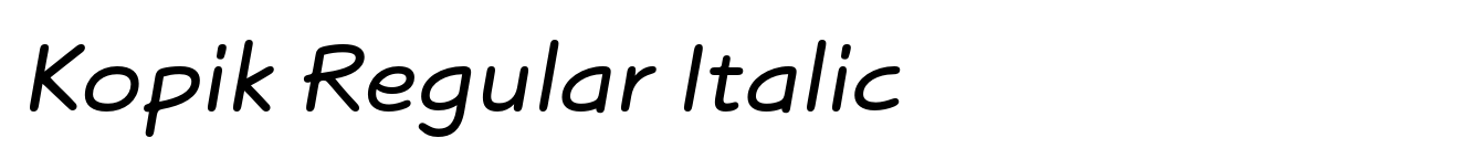 Kopik Regular Italic